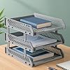 Multifunctional File Rack with Drawers: Desktop Storage for Office  (4/3 Layers)