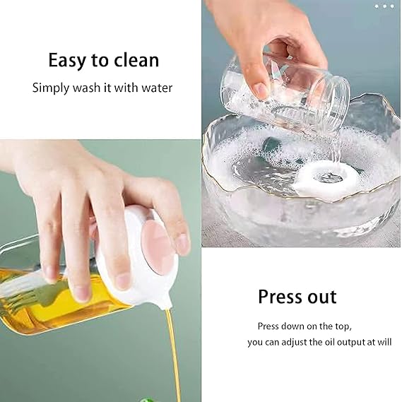 250 ml 2‑in‑1 Glass Oil Dispenser Bottle with Silicone Brush – Versatile Condiment Jar for Cooking, Baking, BBQ, Frying, Grilling & Pastry, Grill Baking/Kitchen Cooking/Kitchen Tool & Accessories